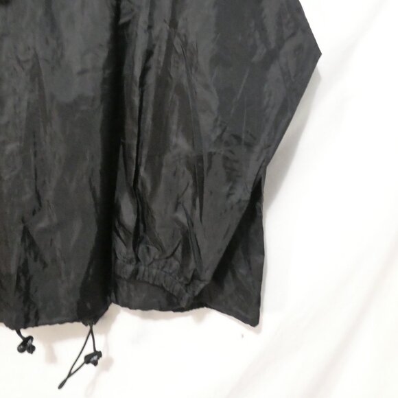 REEBOK | xl - extra large | Black Zip-Up Nylon Windbreaker | Removeable Hood - Picture 15 of 16